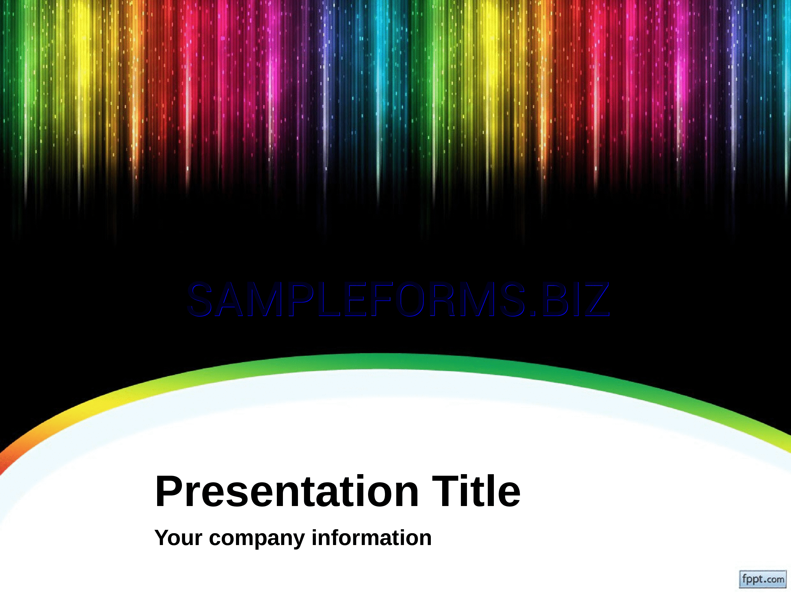 Preview free downloadable Color Rain PowerPoint Template in PDF (page 1)