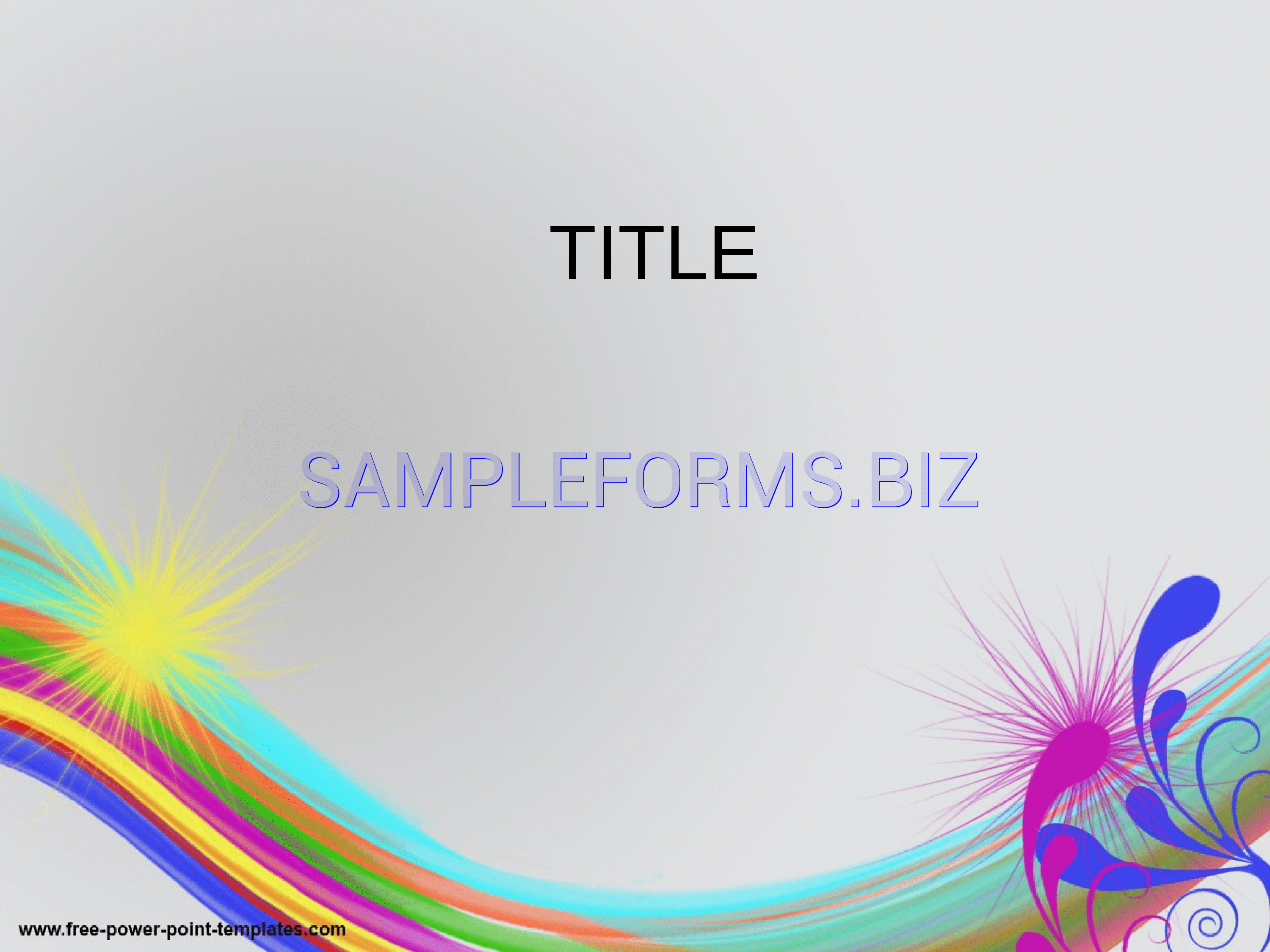 Preview free downloadable Rainbow Colors PowerPoint Template in PDF (page 1)